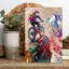Montagne, sommet de motard coloré, paysage abstrait, montagne, art mural-129476564