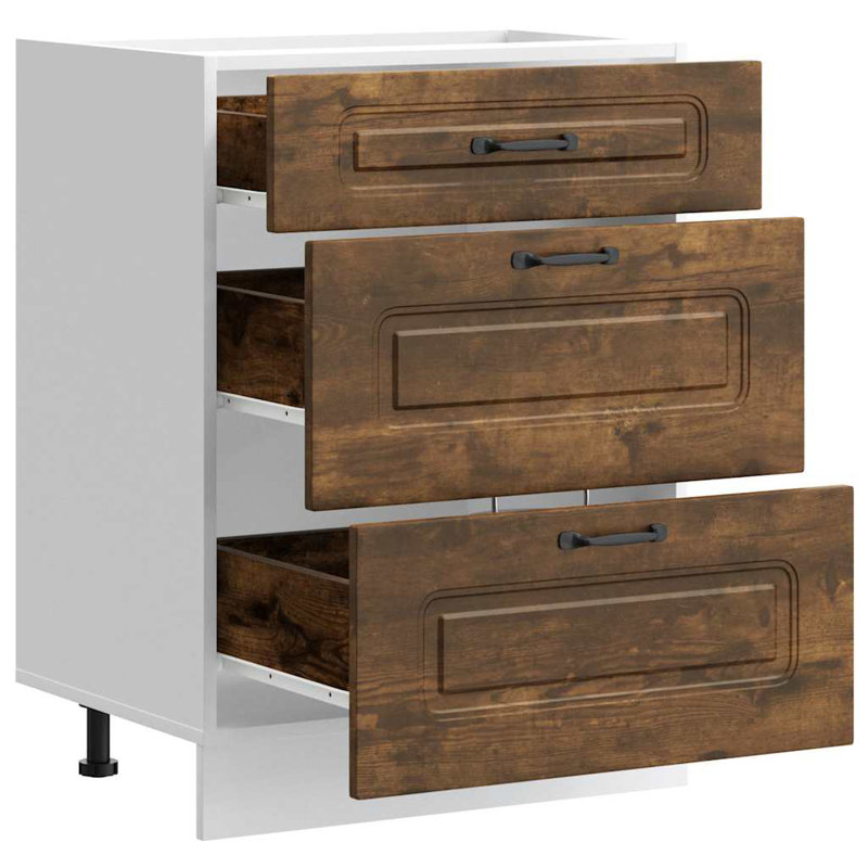 Badriya Standard Base Cabinet, Smoked Oak