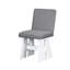 Ensemble de 7 ensembles de salle à manger en bois massif gris foncé + blanc-127634538-127634541-127634543