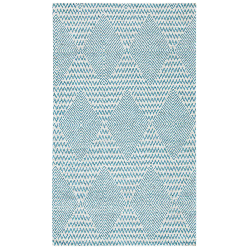 Tyishia Hand Loomed Performance Geometric Rug, Rectangle 3' x 5'