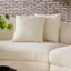 Canapé moderne et incurvé avec un design élégant en forme de cœur d'amour - canapé en molleton beige moelleux pour le salon (l 125,98 po x P 62,2 po x H 29,92 po)-1450174755