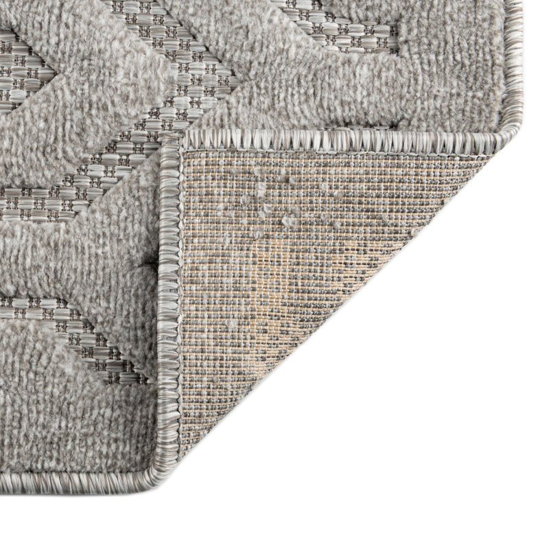 Tapis intérieur / extérieur gris Heckman, Tapis de couloir 2 pi x 6 pi
