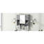 Armoire de rangement murale moderne 35 po x 28 po, armoire de salle de bain murale avec miroir, armoire à pharmacie avec barre à serviettes