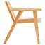 Chaise d'appoint rembourrée avec dossier en rotin