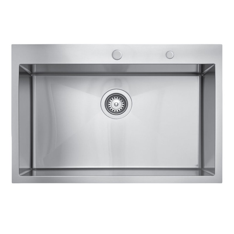 Évier de cuisine à double fixation en acier inoxydable de calibre 18 Fine Fixtures