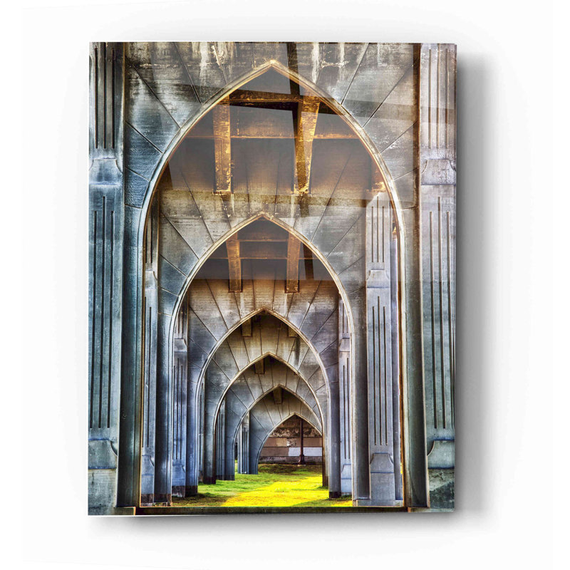 "Arches" par Darren White, art mural en verre acrylique, H 16 po x l 12 po x P 0,12 po