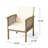 2 Outdoor Wood Chairs - Gray Finish And Cream Cushions Of Seating Protected-894409770-894409769