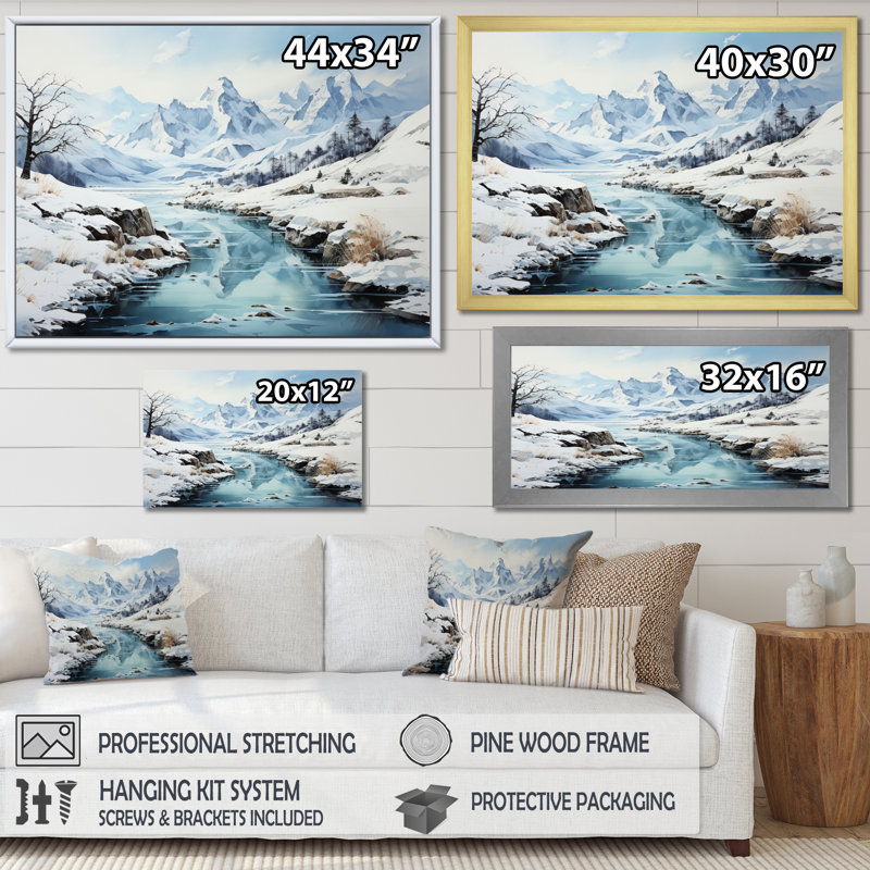 «Alaska Arctic Serenity II», reproduction sur toile, H 34 po x l 44 po x P 1,5 po, Cadre photo blanc