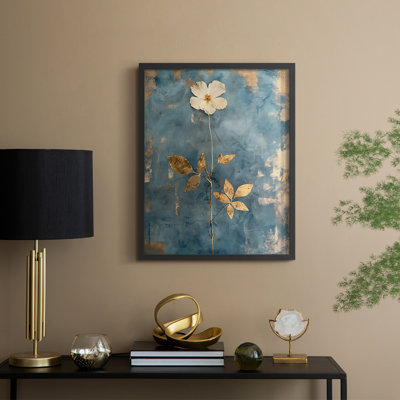 FLORAL Series XLVI - reproduction encadrée de qualité supérieure - prête à être accrochée - aucun clou requis