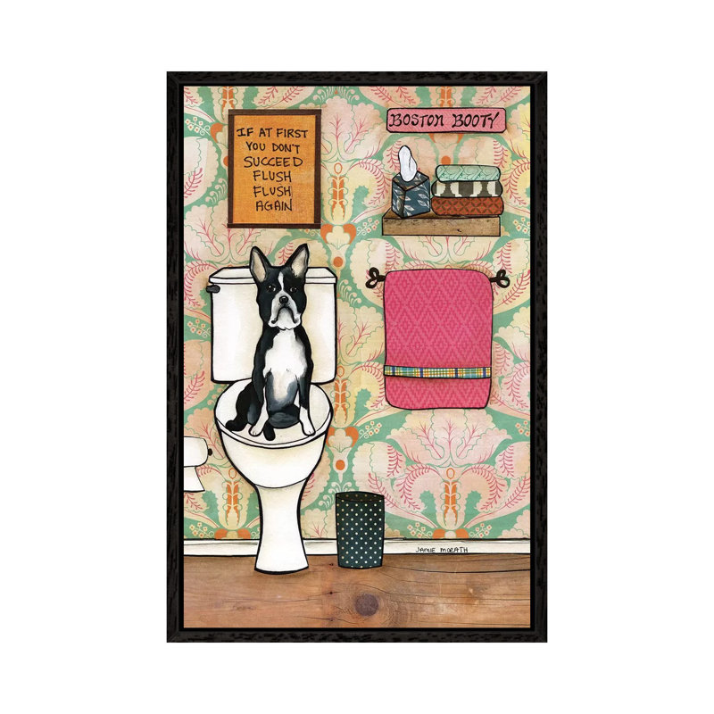 Flush Again by Jamie Morath - Painting on Canvas, 66.04 cm H x 45.72 cm W, Black Framed