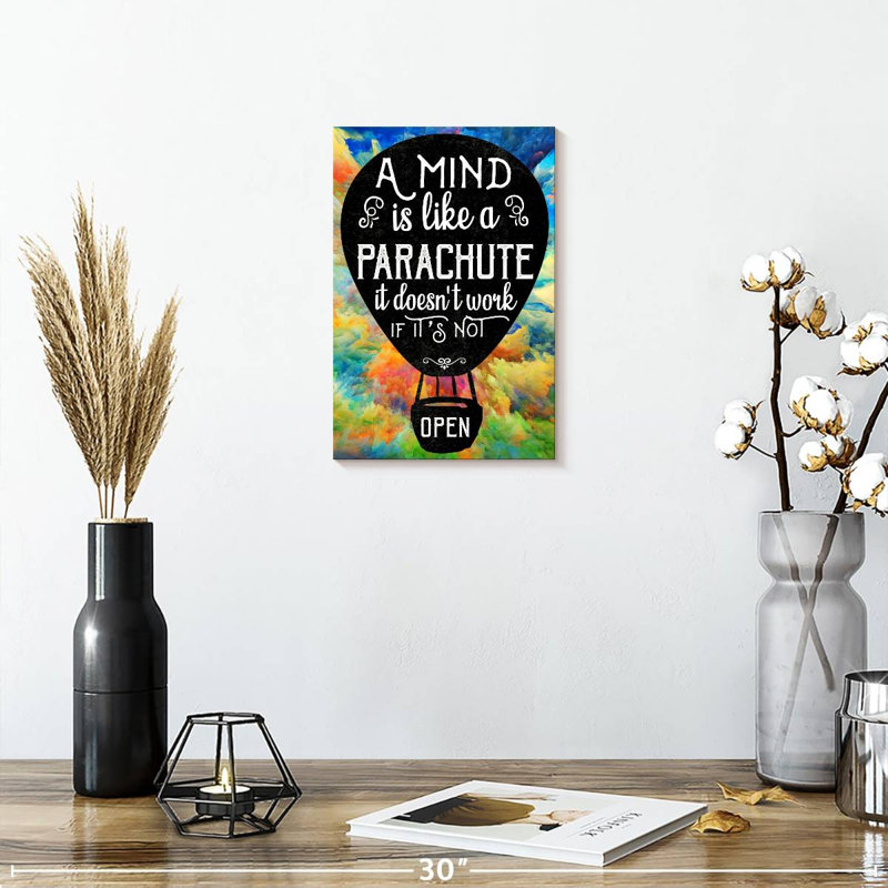 Tergel Like A Parachute Quote, 12" H x 8" W
