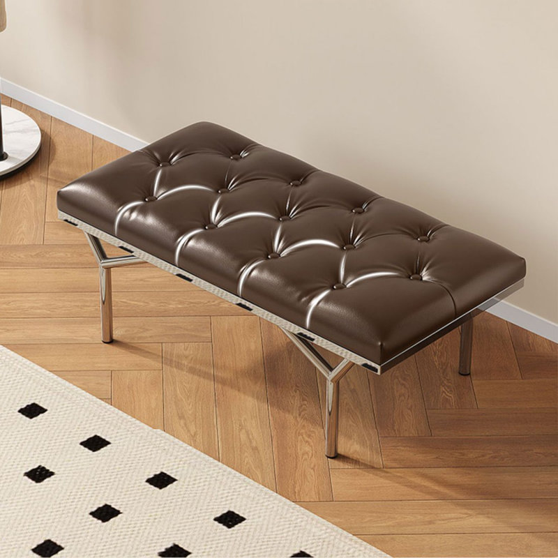 Banc rembourré brun, Brun