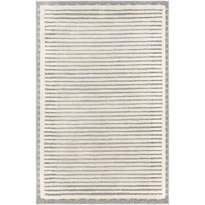 Hailes Moroccan Area Rug in Gray/Beige, Rectangle 8'2" x 10'