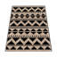 Tapis intérieur lavable à motif géométrique noir et beige Tribal