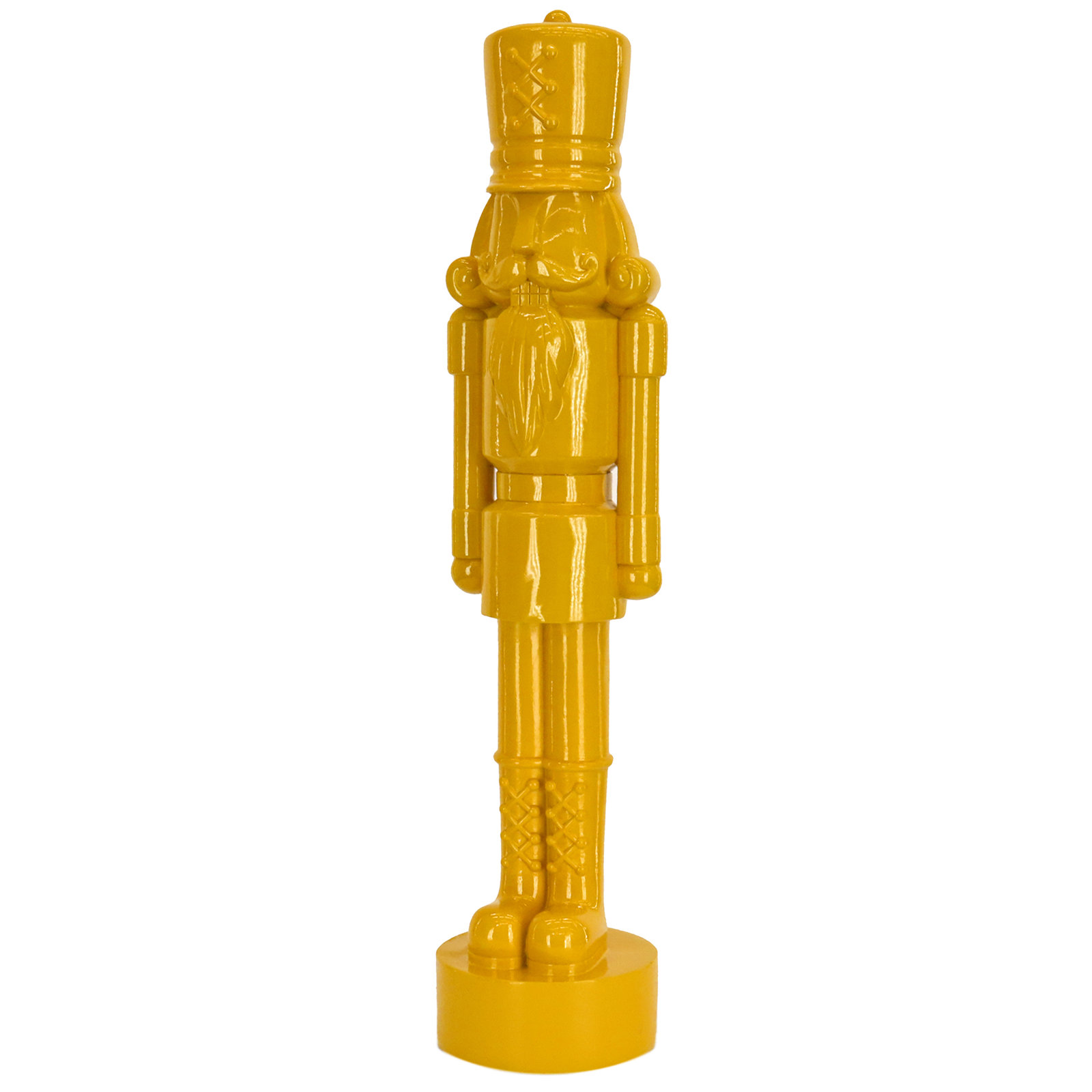 Nutcracker Christmas Decor, Yellow, 24" H x 5.3" W x 6.3" D