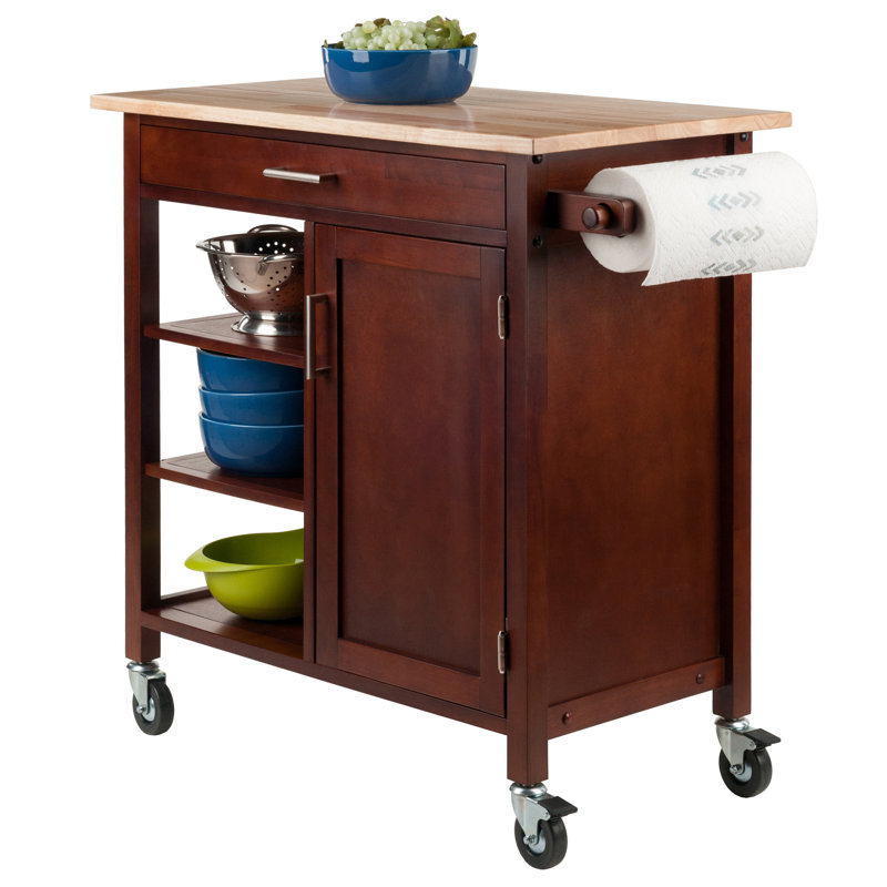 Elian Solid Wood Kitchen Cart