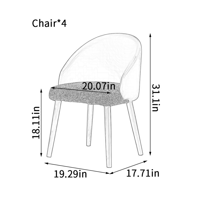 Chaises de salle à manger noires modernes