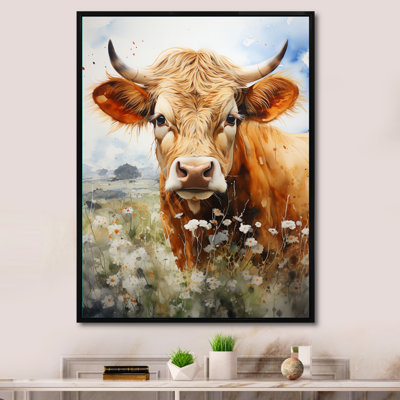 «Bia Cow Petals Field III», reproduction sur toile