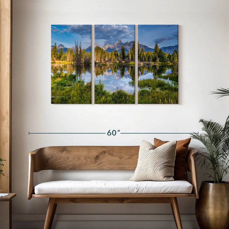 Alvord Grand Teton Mountain Scene, 28" H x 45" W