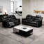 Housse inclinable extensible, fauteuil inclinable noir à 5 places avec console centrale et porte-gobelets, stable pour des housses de repos confortables, conception à deux niveaux orientée confort