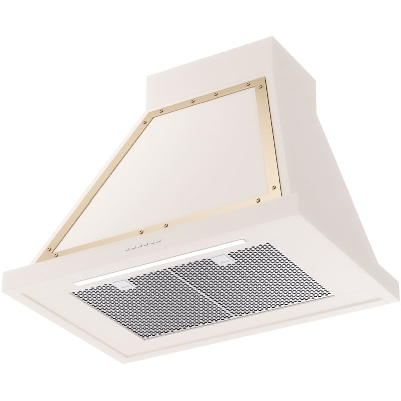 ILVE Nostalgie II Noblesse 30 in Range Hood, Antique White/Brass