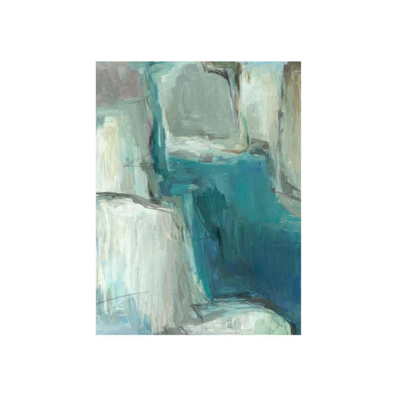 Urban II par Elle Youngstrom - peinture sur toile tendue, Couche de verre, H 54 po x l 40 po x P 1,5 po
