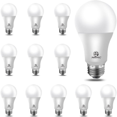 13.5W A19 LED Light Bulb,100W Equivalent E26 Base, Non-Dimmable, 1600 Lumensï¼UL Listed -  Energetic Lighting, YGA03C58-13.5W-850-12P