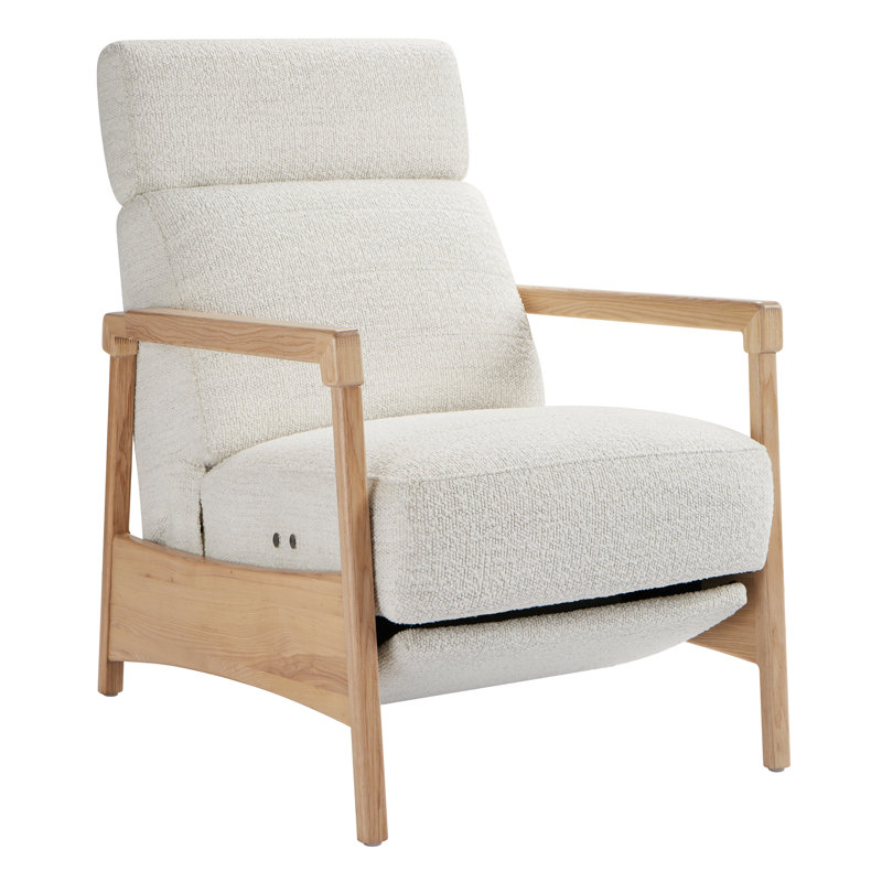 Darwen Amada Upholstered Recliner, Merino Pearl Performance Boucle
