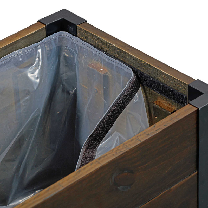  Boîte à fleurs en bois pour l'extérieur, H 15,35 po x l 12,60 po x P 37 po, Brun cacao