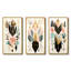 «Boho Chic Floral Geometric Retro Illustration I», 3 pièces sur toile-412856081-412856080