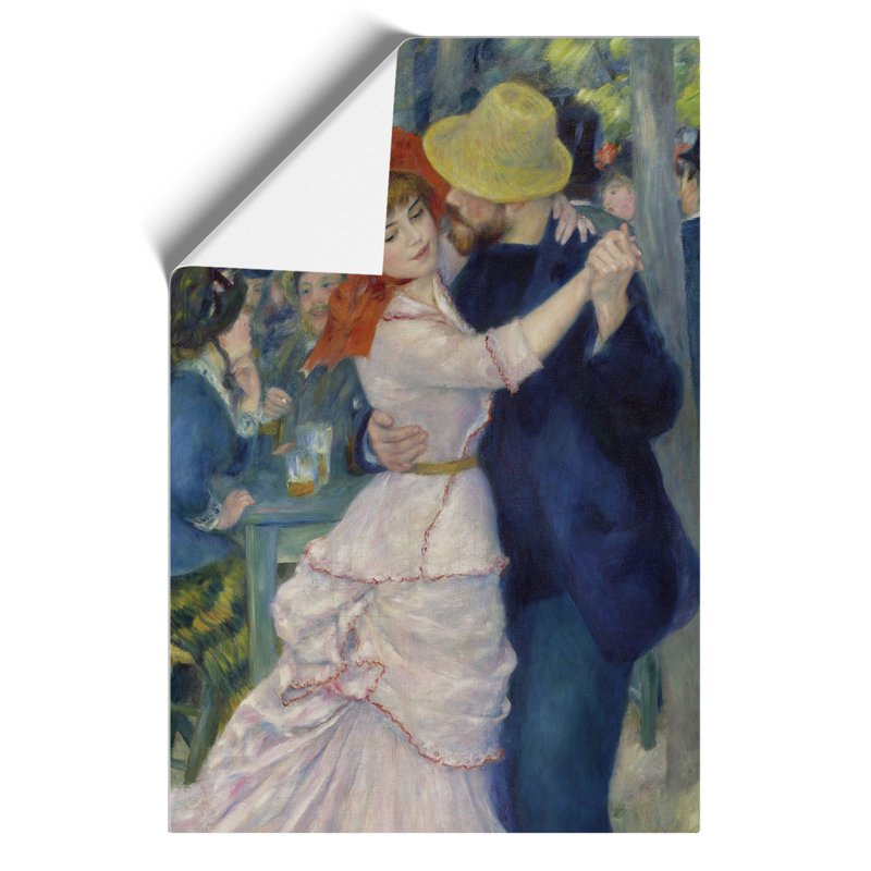 Dance-at-Bougival by Pierre-Auguste Renoir - Unframed Painting, 84cm H x 59cm W x 0.1cm D