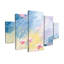 Ensemble de 5 panneaux d'art mural - «Blooms Swaying In The Breeze», art mural sur toile pour décoration de salon, de chambre à coucher ou de bureau 