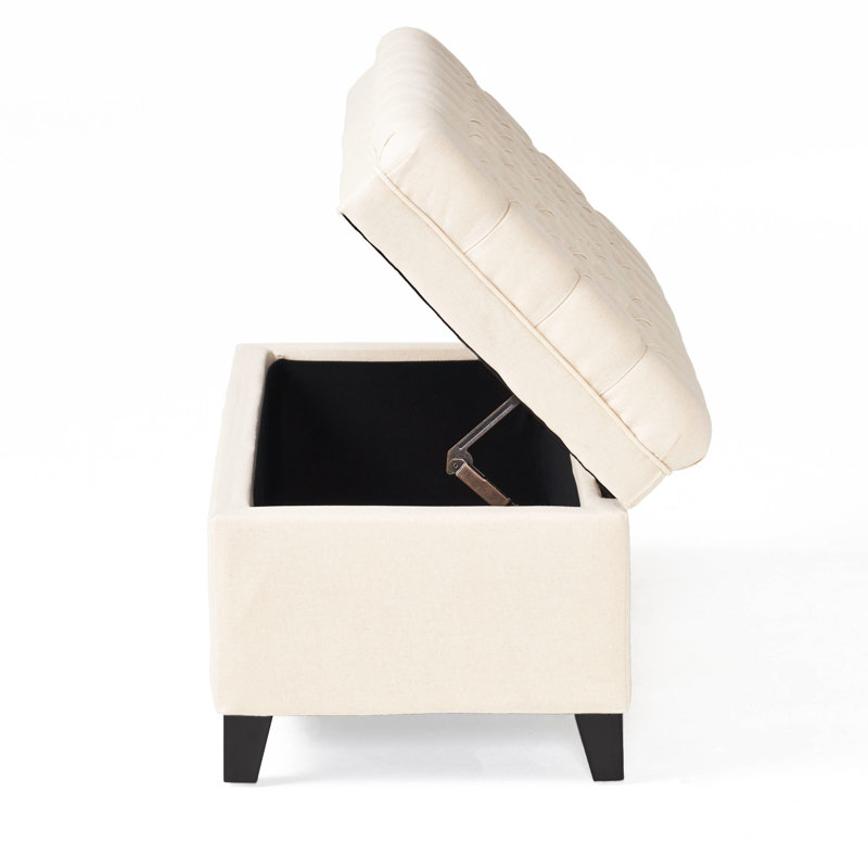 Beige Fabric With Extra Storage Compartments - Enhances Organization Bench Detail Adds A Touch Of Luxury, Beige