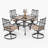 Leonard 4 - Person Patio Dining Set with Square Table , Cushions Included