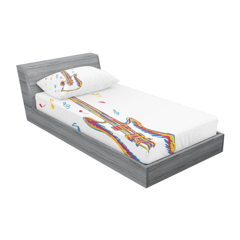 Microfiber Sheet Set, Twin Sheet Set with Fitted Sheet
