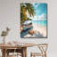 Art mural en verre trempé Tropical Beach-129402299
