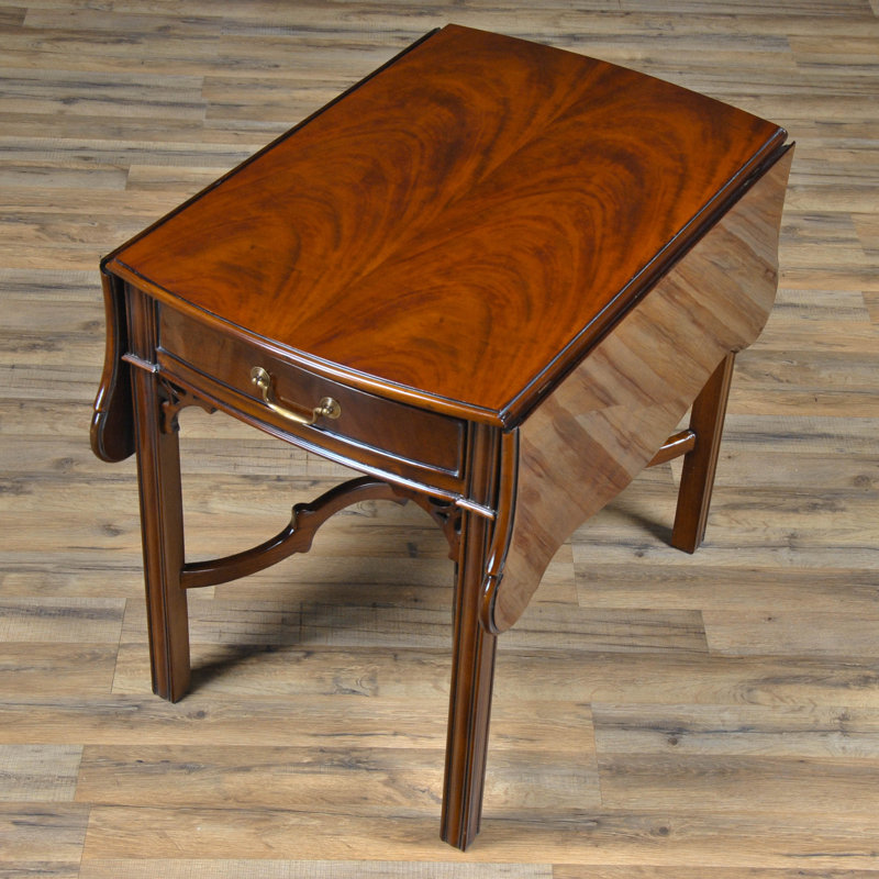 Niagara Mahogany Expandable Drop-Leaf End Table with Storage