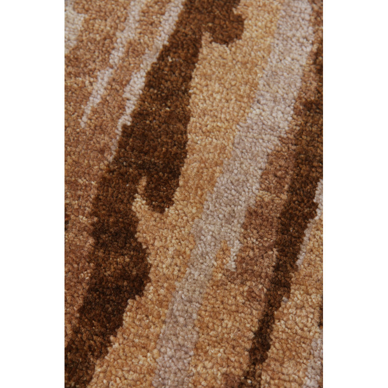 Metropolitan Wool Abstract Area Rug in Gray/Brown/Camel/Beige, Rectangle 9' x 10'