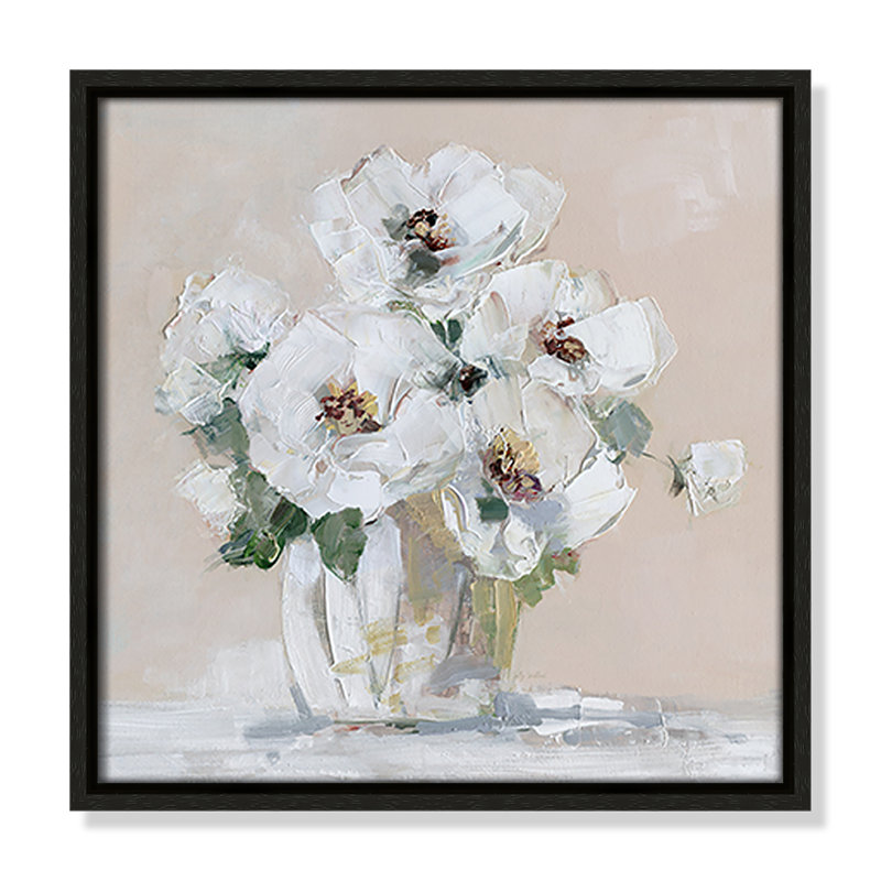 Soft White II par Sally Swatland, Espresso, H 13,5 po x l 13,5 po x P 2 po