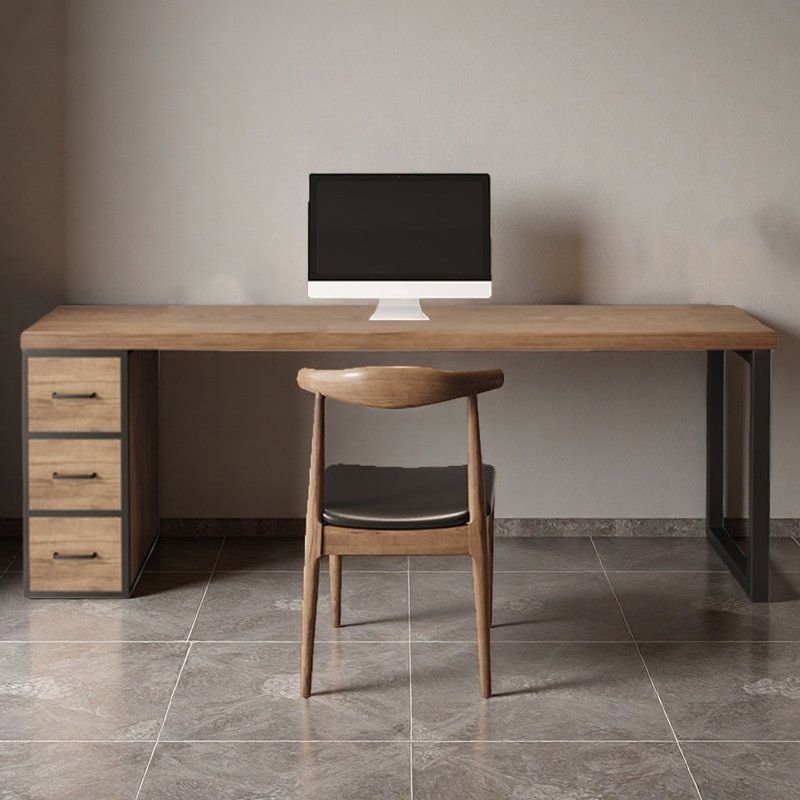 Tiroirs de bureau en bois massif Imported, H 29,53 po x l 78,74 po x P 31,5 po
