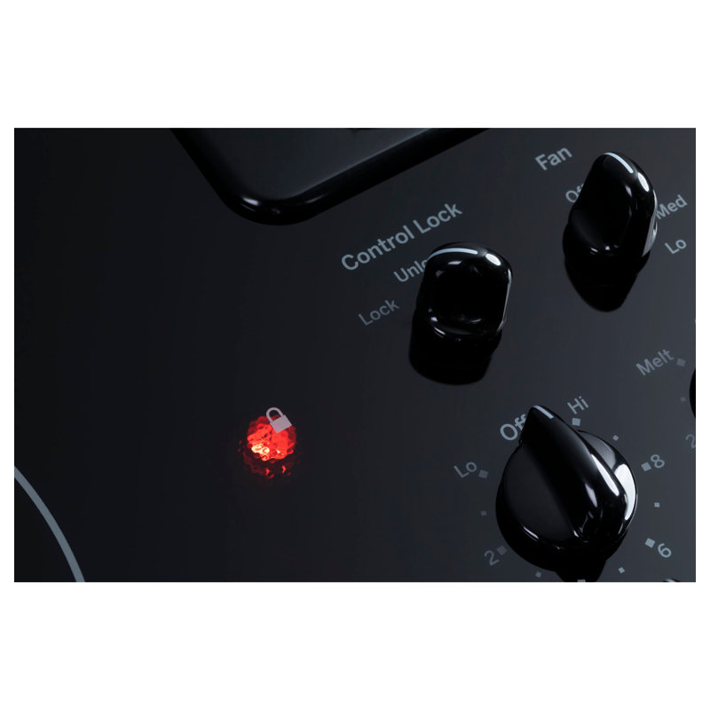 Downdraft Electric Cooktop, Black, Black