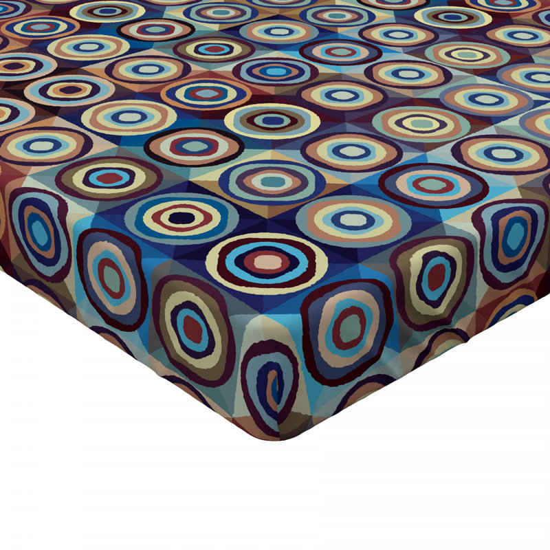 Microfiber Geometric Fitted Sheet, Full Fitted Sheet