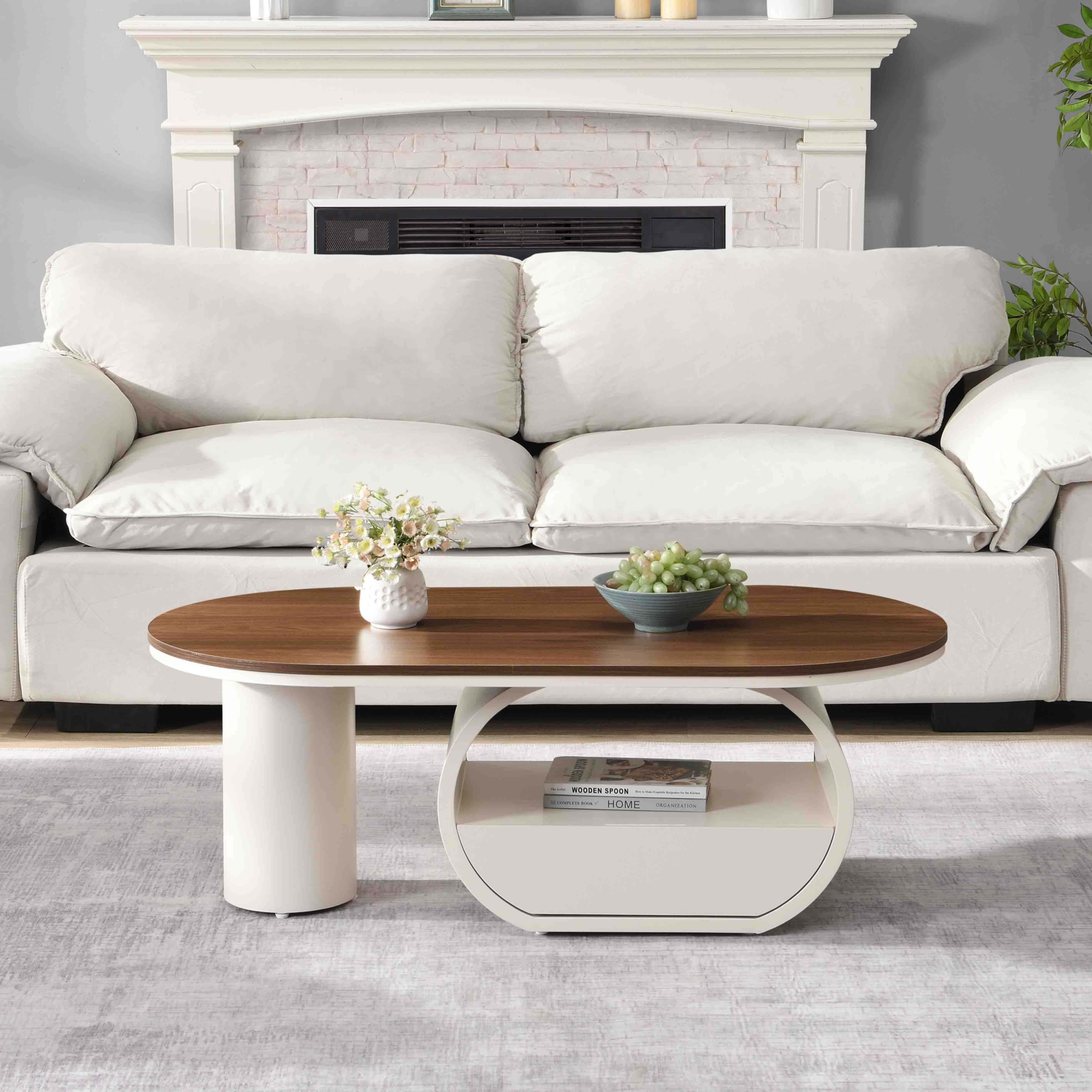 Everly Quinn Luxury Modern Oval Coffee Table | Wayfair