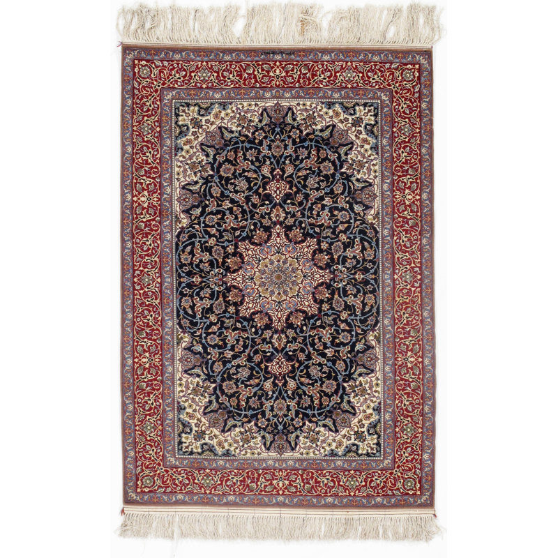 Persian Isfahan One-of-a-Kind 3'5" X 5' Hand Knotted Area Rug