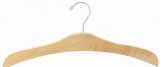 Cintre décoratif plat en bois pour robe / chandail / chandail, Naturel