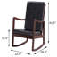 Chaise berçante brun foncé et espresso avec accoudoirs