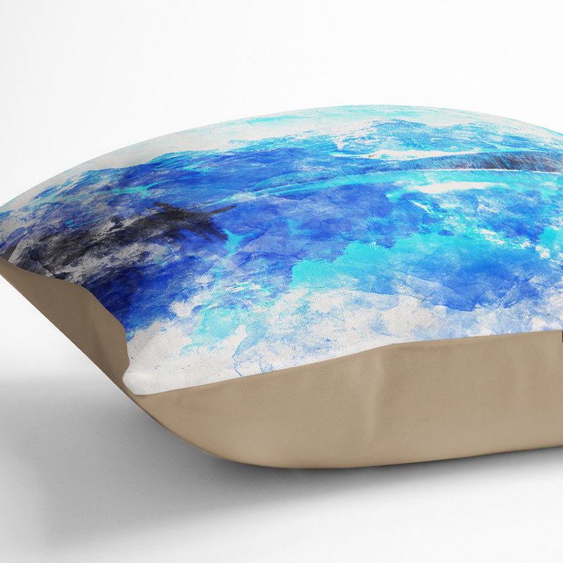 Abstract Square Cushion, Stone, 40cm H x 40cm W x 15cm D