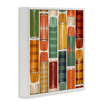 «Retro Designs Fall Thermos», estampe numérique, conception de Jilly Jack Designs