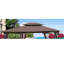 13X10 Ft Double Roof Gazebo Replacement - Brown Canopy & Weather Fastness Easy Assembly
