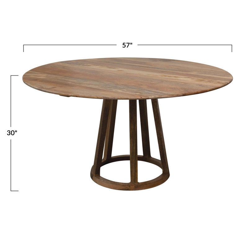 Mango Wood Round Table, Natural